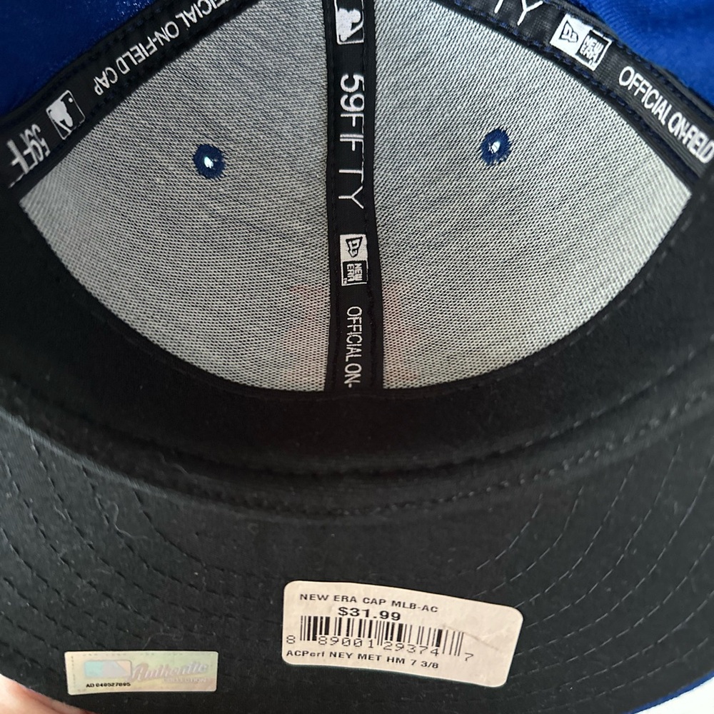 New Era Royal Blue Fitted 59FIFTY Baseball Cap NY Mets - Picture 4 of 4